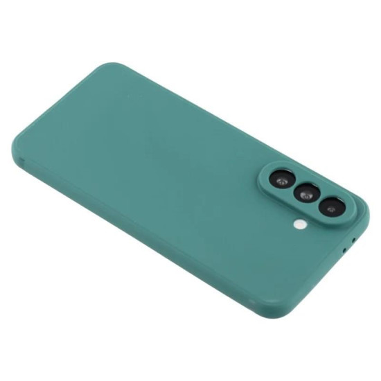 For Samsung Galaxy S24+ 5G WANLONFENG Square Edge Soft TPU Phone Case with Screen Protector(Green)