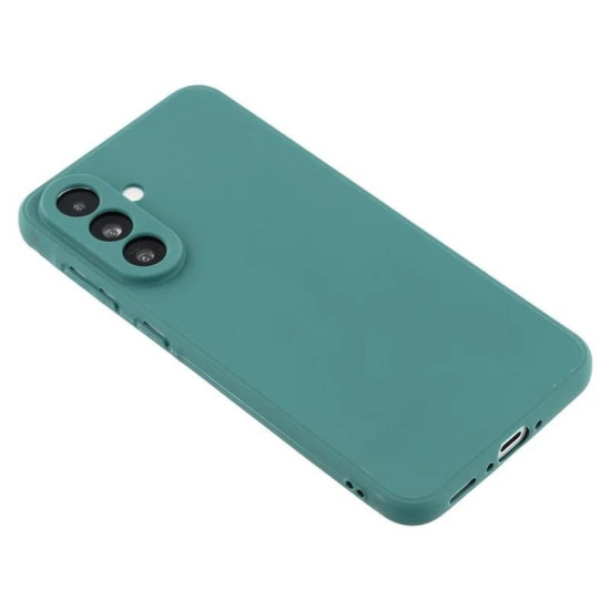 For Samsung Galaxy S24+ 5G WANLONFENG Square Edge Soft TPU Phone Case with Screen Protector(Green)