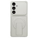 For Galaxy S24+ 5G Instantly Transforms Into 17 Pro Invisible Holder Magnetic Phone Case(Silver)