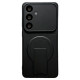 For Galaxy S24+ 5G Instantly Transforms Into 17 Pro Invisible Holder Magnetic Phone Case(Black)