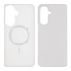 For Galaxy S24+ 5G WANLONFENG Macarons Matte Magnetic Phone Case with 2pcs Screen Films(White)