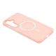 For Galaxy S24+ 5G WANLONFENG Macarons Matte Magnetic Phone Case with 2pcs Screen Films(Pink)