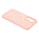 For Galaxy S24+ 5G WANLONFENG Macarons Matte Magnetic Phone Case with 2pcs Screen Films(Pink)