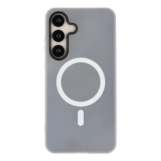For Galaxy S24+ 5G WANLONFENG Macarons Matte Magnetic Phone Case with 2pcs Screen Films(Black)