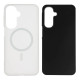 For Galaxy S24+ 5G WANLONFENG Macarons Matte Magnetic Phone Case with 2pcs Screen Films(Black)