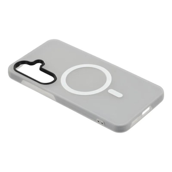 For Galaxy S24+ 5G WANLONFENG Macarons Matte Magnetic Phone Case with 2pcs Screen Films(Black)