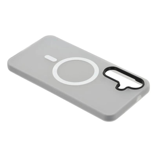 For Galaxy S24+ 5G WANLONFENG Macarons Matte Magnetic Phone Case with 2pcs Screen Films(Black)