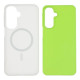For Galaxy S24+ 5G WANLONFENG Macarons Matte Magnetic Phone Case with 2pcs Screen Films(Green)