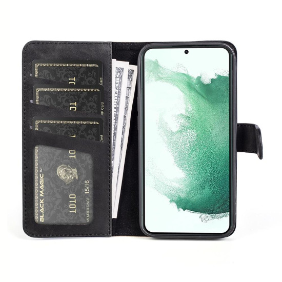 For Samsung Galaxy S23+ 5G Stitching Horizontal Flip Leather Phone Case(Black)