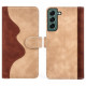 For Samsung Galaxy S23+ 5G Stitching Horizontal Flip Leather Phone Case(Yellow)