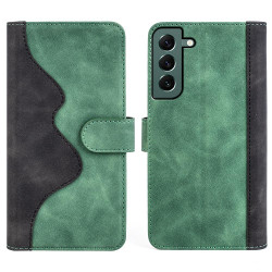 For Samsung Galaxy S23+ 5G Stitching Horizontal Flip Leather Phone Case(Green)