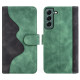For Samsung Galaxy S23+ 5G Stitching Horizontal Flip Leather Phone Case(Green)