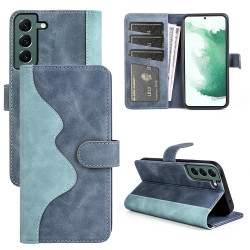 For Samsung Galaxy S23+ 5G Stitching Horizontal Flip Leather Phone Case(Blue)