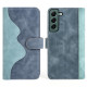 For Samsung Galaxy S23+ 5G Stitching Horizontal Flip Leather Phone Case(Blue)