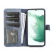 For Samsung Galaxy S23+ 5G Stitching Horizontal Flip Leather Phone Case(Blue)