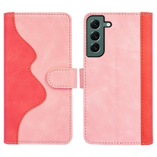 For Samsung Galaxy S23+ 5G Stitching Horizontal Flip Leather Phone Case(Red)