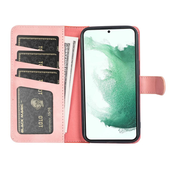 For Samsung Galaxy S23+ 5G Stitching Horizontal Flip Leather Phone Case(Red)
