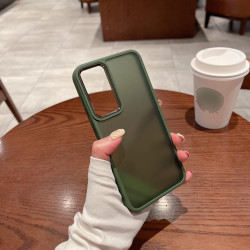 Shield Skin Feel PC Metal Lens Frame Phone Case For Samsung Galaxy S23+ 5G(Dark Green)