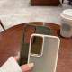 Shield Skin Feel PC Metal Lens Frame Phone Case For Samsung Galaxy S23+ 5G(Purple Red)