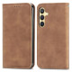 For Samsung Galaxy S24+ 5G Retro Skin Feel Magnetic Leather Phone Case(Brown)