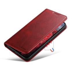 For Samsung Galaxy S24+ 5G Suteni Calf Texture Horizontal Flip Leather Phone Case(Red)