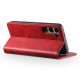 For Samsung Galaxy S24+ 5G Suteni Calf Texture Horizontal Flip Leather Phone Case(Red)