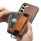 For Samsung Galaxy S23+ 5G Suteni H13 Card Wallet Wrist Strap Holder PU Phone Case(Brown)