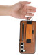 For Samsung Galaxy S23+ 5G Suteni H13 Card Wallet Wrist Strap Holder PU Phone Case(Brown)