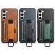 For Samsung Galaxy S23+ 5G Suteni H13 Card Wallet Wrist Strap Holder PU Phone Case(Brown)