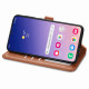 For Samsung Galaxy S24+ 5G Retro Solid Color Buckle Leather Phone Case(Brown)
