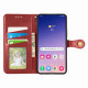 For Samsung Galaxy S24+ 5G Retro Solid Color Buckle Leather Phone Case(Red)