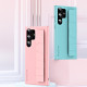 For Samsung Galaxy S24+ 5G Skin Elastic Wrist Grip Back Cover Phone Case(Navy Blue)