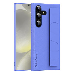 For Samsung Galaxy S24+ 5G Skin Elastic Wrist Grip Back Cover Phone Case(Purple)