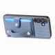 For Samsung Galaxy S24+ 5G Wristband Kickstand Wallet Back Phone Case with Tool Knife(Blue)