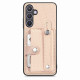 For Samsung Galaxy S24+ 5G Wristband Kickstand Wallet Back Phone Case with Tool Knife(Khaki)