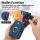 For Samsung Galaxy S24+ 5G Retro Skin-feel Ring Card Wallet Phone Case(Blue)