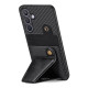 For Samsung Galaxy S24+ 5G Carbon Fiber Wallet Flip Card K-shaped Holder Phone Case(Black)