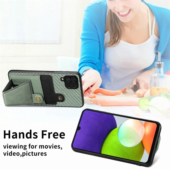 For Samsung Galaxy S24+ 5G Carbon Fiber Wallet Flip Card K-shaped Holder Phone Case(Brown)