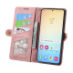 For Samsung Galaxy S24+ 5G Geometric Zipper Wallet Side Buckle Leather Phone Case(Pink)