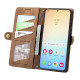 For Samsung Galaxy S24+ 5G Geometric Zipper Wallet Side Buckle Leather Phone Case(Brown)