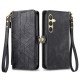 For Samsung Galaxy S24+ 5G Geometric Zipper Wallet Side Buckle Leather Phone Case(Black)