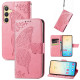 For Samsung Galaxy S24+ 5G Butterfly Love Flower Embossed Leather Phone Case(Pink)