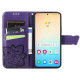 For Samsung Galaxy S24+ 5G Butterfly Love Flower Embossed Leather Phone Case(Dark Purple)