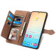For Samsung Galaxy S24+ 5G Embossed Flower Zipper Leather Phone Case(Brown)