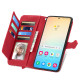 For Samsung Galaxy S24+ 5G Embossed Flower Zipper Leather Phone Case(Red)