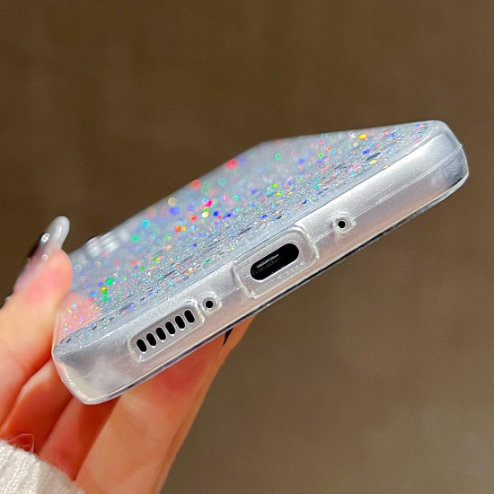 For Samsung Galaxy S24+ 5G Glitter Sequins Epoxy TPU Phone Case(Pink)