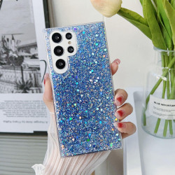 For Samsung Galaxy S24+ 5G Glitter Sequins Epoxy TPU Phone Case(Blue)