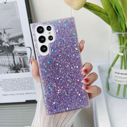 For Samsung Galaxy S24+ 5G Glitter Sequins Epoxy TPU Phone Case(Purple)
