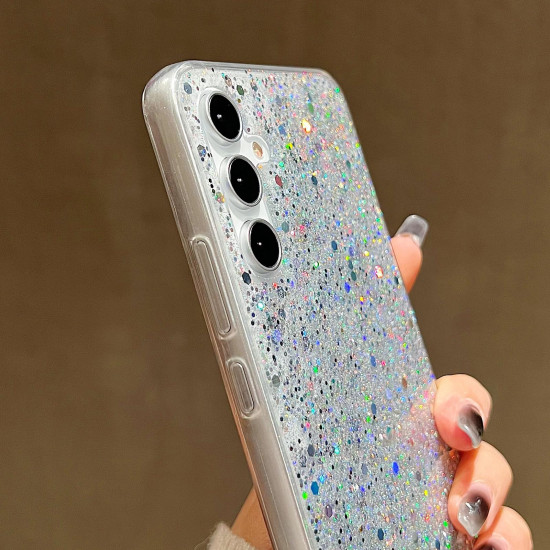 For Samsung Galaxy S24+ 5G Glitter Sequins Epoxy TPU Phone Case(Purple)