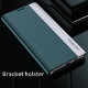 For Samsung Galaxy S24+ 5G Side Electroplated Adsorption Leather Phone Case(Sapphire Blue)
